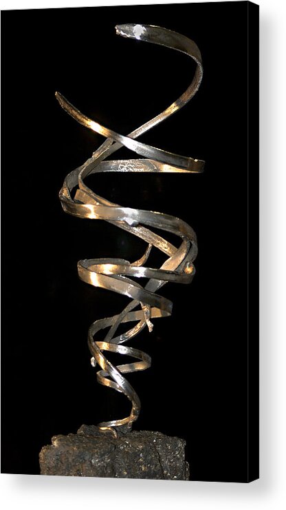 Abstract Acrylic Print featuring the sculpture Tempest by David Rivas