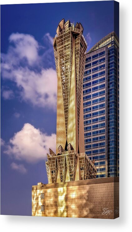 Att Acrylic Print featuring the photograph The ATT Tower by Endre Balogh