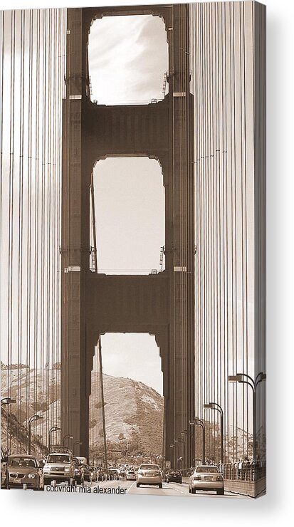 Golden Gate Bridge Acrylic Print featuring the photograph Welcome to Marin by Mia Alexander