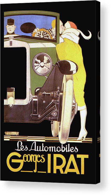 1923 Deco Auto Seller Ad Acrylic Print featuring the mixed media 1923 Deco Auto Seller Ad by Vintage Lavoie