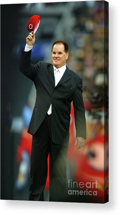 Crowd Acrylic Print featuring the photograph File Photo Pete Rose Admits To Betting by Donald Miralle