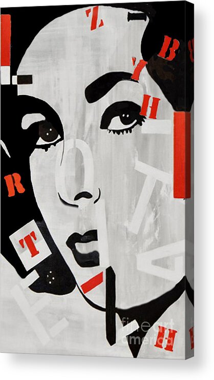 Elizabeth Taylor Acrylic Print featuring the painting Liz Taylor by Kathleen Artist PRO