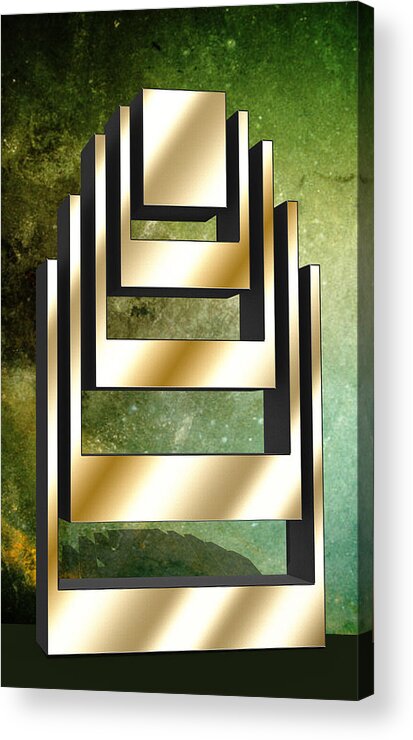 Staley Acrylic Print featuring the digital art Vertical Design 2 by Chuck Staley