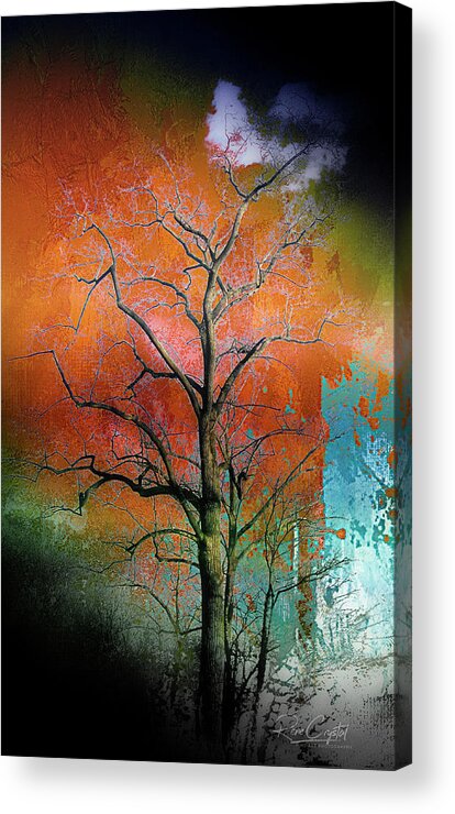 Trees Acrylic Print featuring the photograph Against An Autumn Sky #1 by Rene Crystal