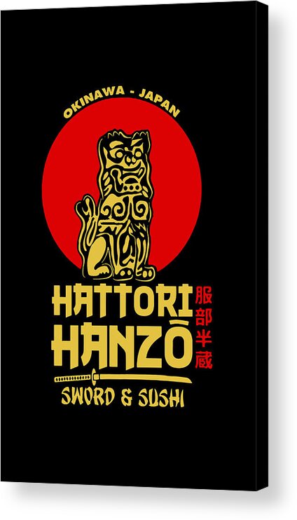 Hattori Hanzo Acrylic Print featuring the digital art Hattori Hanzo Fitted Scoop by Neyla Handini