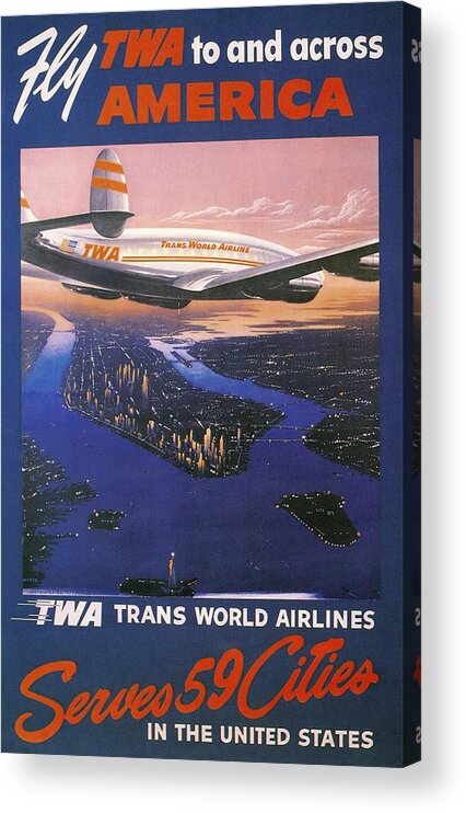 1950s Acrylic Print featuring the photograph TRANS-WORLD AIRLINES 1950s by Granger