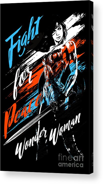 Wonder Women - Body Paint (fighting) Acrylic Print