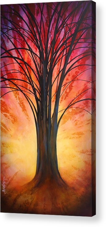 Landscape Acrylic Print featuring the painting 'Tree of Life' #1 by Michael Lang