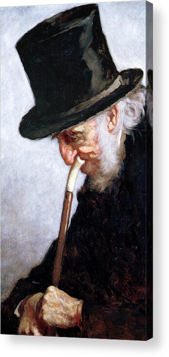 Johnson Acrylic Print featuring the painting A Retired Sea Captain from Massachusetts by Eastman Johnson