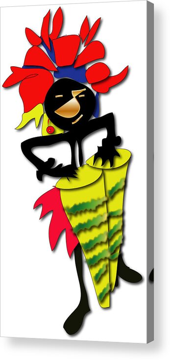 African Drummer Acrylic Print featuring the digital art African Drummer by Marvin Blaine