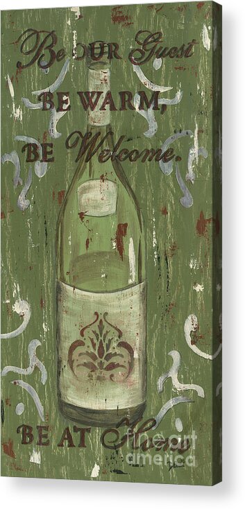 Wine Acrylic Print featuring the painting Be Our Guest by Debbie DeWitt