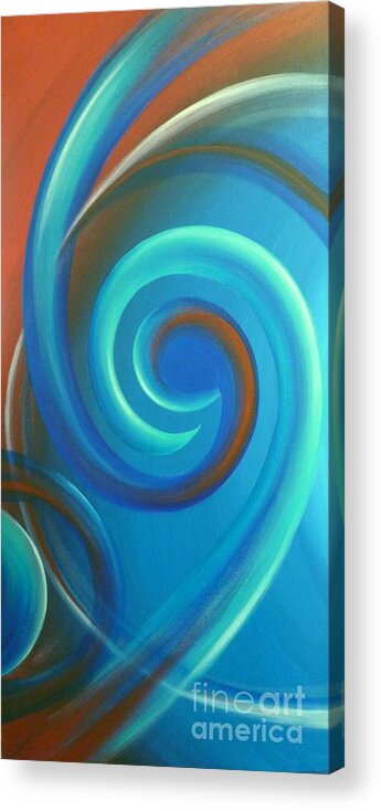 Abstract Prints Acrylic Print featuring the painting Cosmic Swirl by Reina Cottier by Reina Cottier