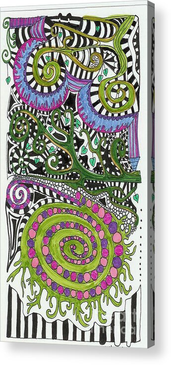 Zentangles Acrylic Print featuring the mixed media Celtic by Ruth Dailey
