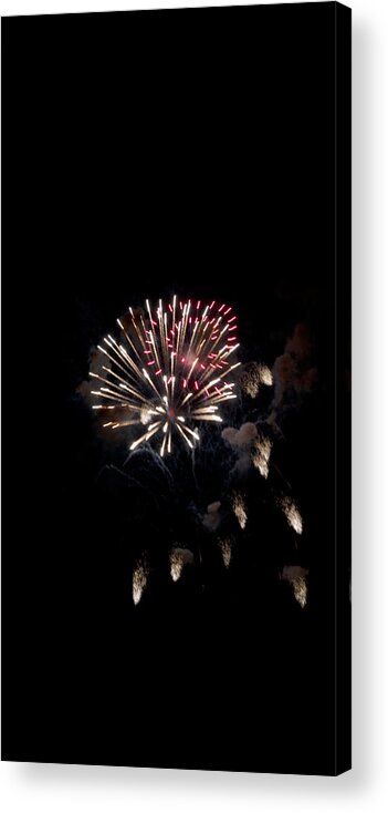 Fireworks Acrylic Print featuring the photograph Fireworks at Night by Edward Hawkins II