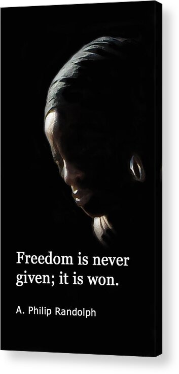 Black Acrylic Print featuring the photograph Freedom Is Never Given by Ian MacDonald
