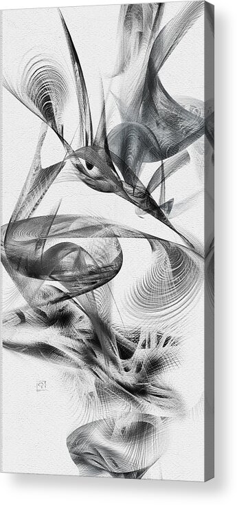 Abstract Acrylic Print featuring the painting Kinetic 3 by Jean Moore