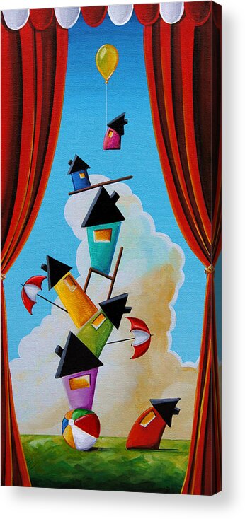 House Acrylic Print featuring the painting Life In Balance by Cindy Thornton