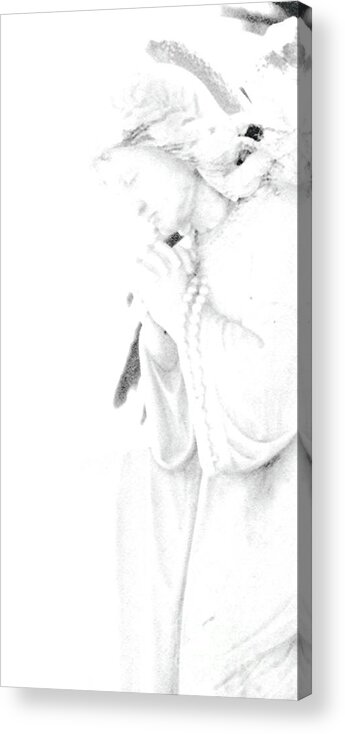 Statuary Acrylic Print featuring the photograph Pray by Linda Shafer