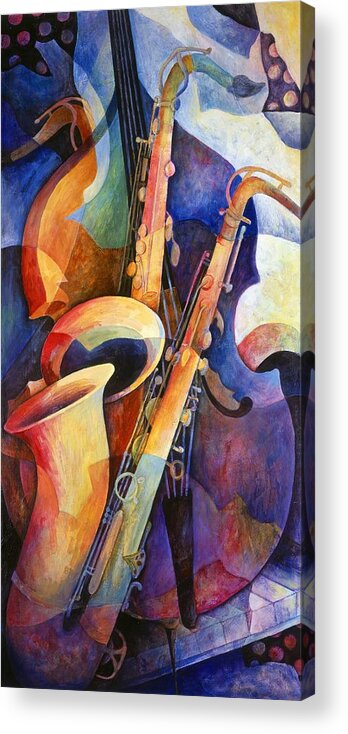 Susanne Clark Acrylic Print featuring the painting Sexy Sax by Susanne Clark