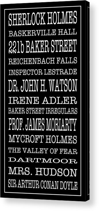 Sherlock Acrylic Print featuring the photograph Sherlock Holmes Bus Scroll 2 by Lou Ford