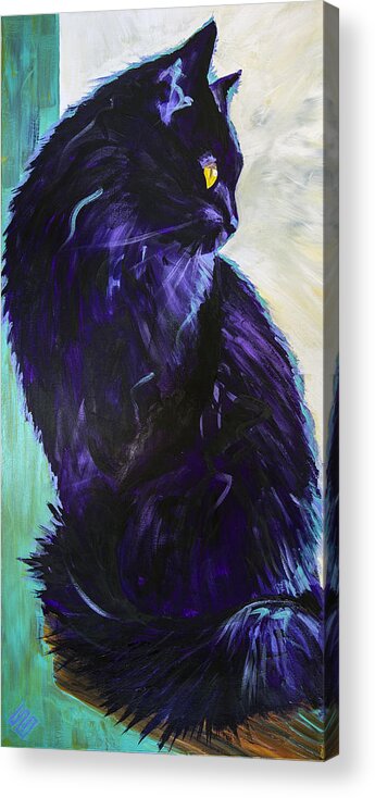 Pet Portrait Acrylic Print featuring the painting Smurphy by Steve Gamba