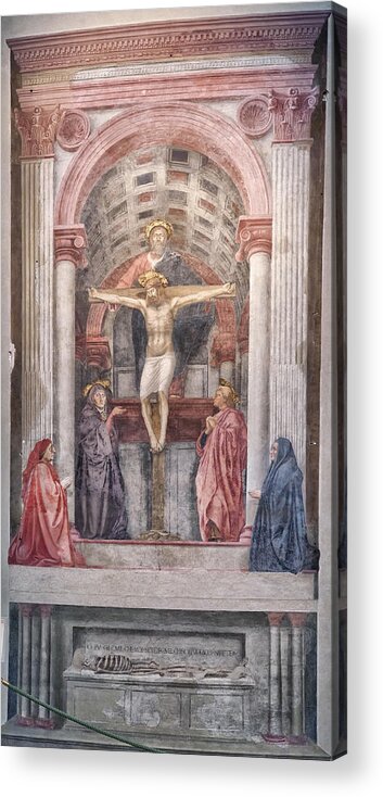 Architecture Art Acrylic Print featuring the photograph The Trinity by Masaccio by Melany Sarafis