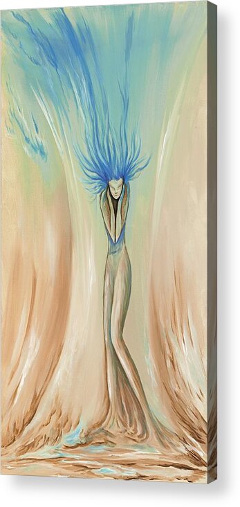 Alone Acrylic Print featuring the painting Alone by David Junod