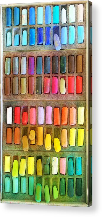 Pastel Acrylic Print featuring the photograph Artists Rainbow by Frances Miller