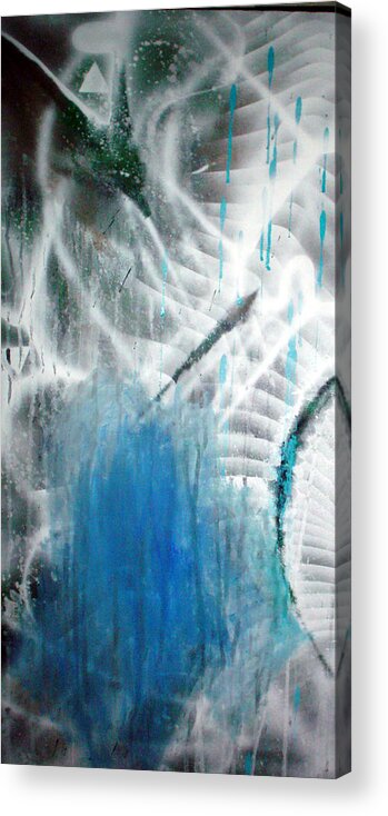Blue Acrylic Print featuring the painting Blue #1 by Leigh Odom