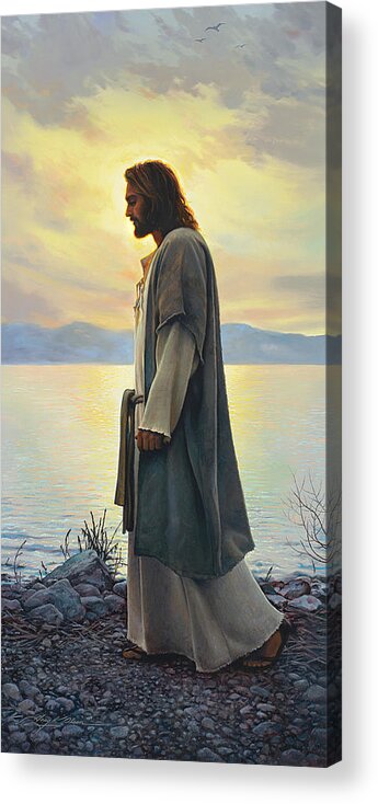 Jesus Acrylic Print featuring the painting Walk with Me #1 by Greg Olsen