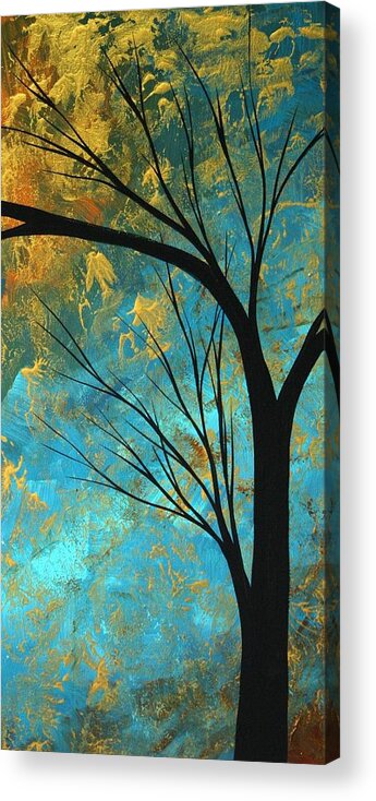 Abstract Acrylic Print featuring the painting Abstract Landscape Art PASSING BEAUTY 3 of 5 by Megan Aroon