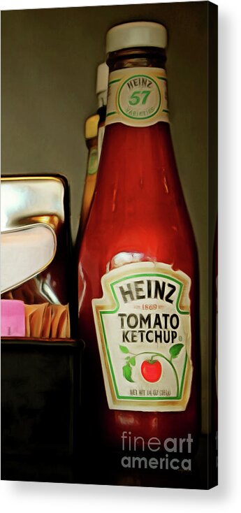 Wingsdomain Acrylic Print featuring the photograph American Diner Nostalgia 20170913 v5 by Wingsdomain Art and Photography