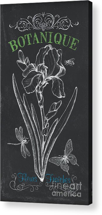 Floral Acrylic Print featuring the painting Botanique 1 by Debbie DeWitt