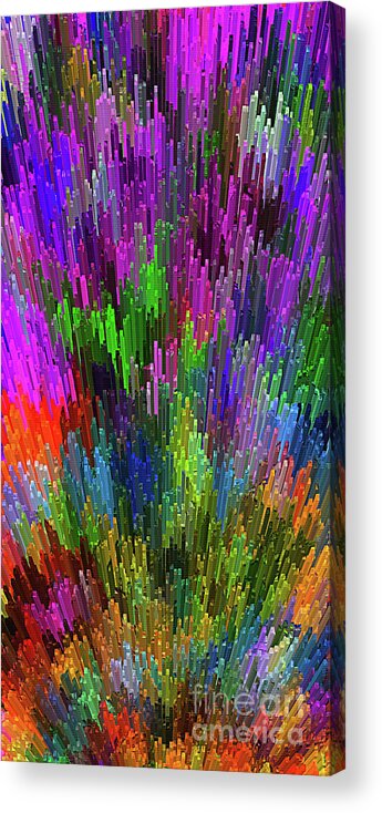Extruded City Of Color Acrylic Print featuring the digital art Extruded City of Color by Kaye Menner by Kaye Menner