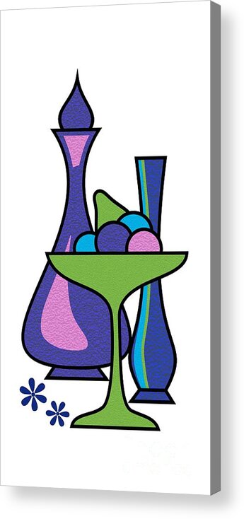 Gravel Art Acrylic Print featuring the digital art Gravel Art Fruit Compote by Donna Mibus