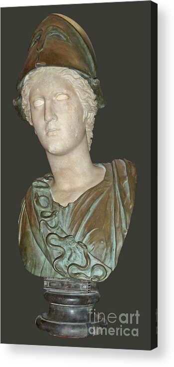 Bust Acrylic Print featuring the photograph Minerva by Francesca Mackenney