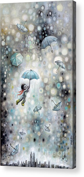 Favorite Acrylic Print featuring the painting My Favorite Umbrella by Manami Lingerfelt