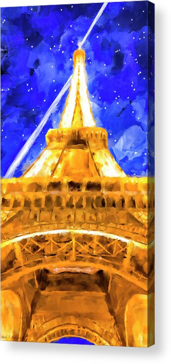 Eiffel Acrylic Print featuring the mixed media Paris Ascending by Mark Tisdale
