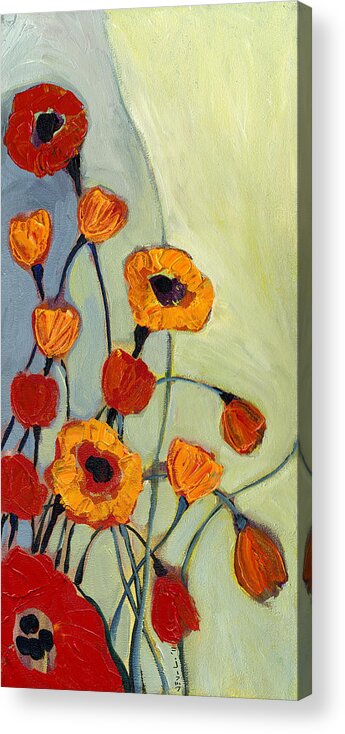 Poppy Acrylic Print featuring the painting Poppies by Jennifer Lommers