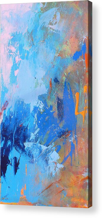 Abstract Acrylic Print featuring the painting Stay the Night by Jacquie Gouveia