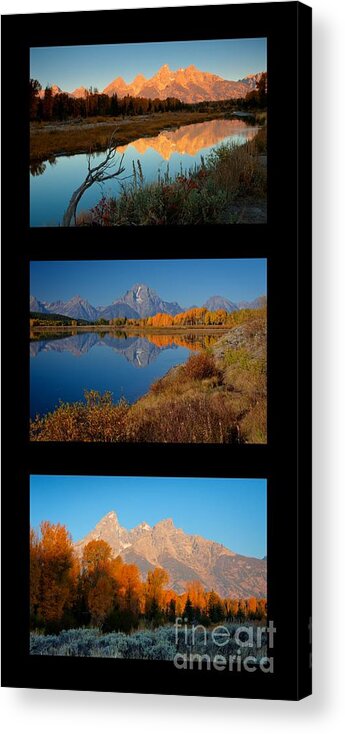 Tetons Acrylic Print featuring the photograph Tetons Park Trio by Idaho Scenic Images Linda Lantzy