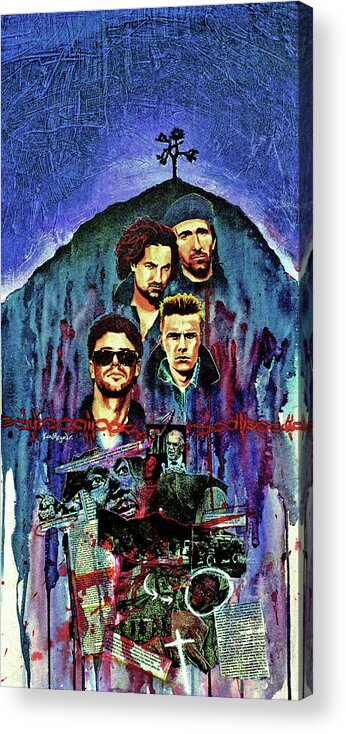 U2 Acrylic Print featuring the painting U2 by Ken Meyer jr