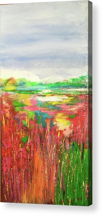  Acrylic Print featuring the painting Wetland by Lilliana Didovic