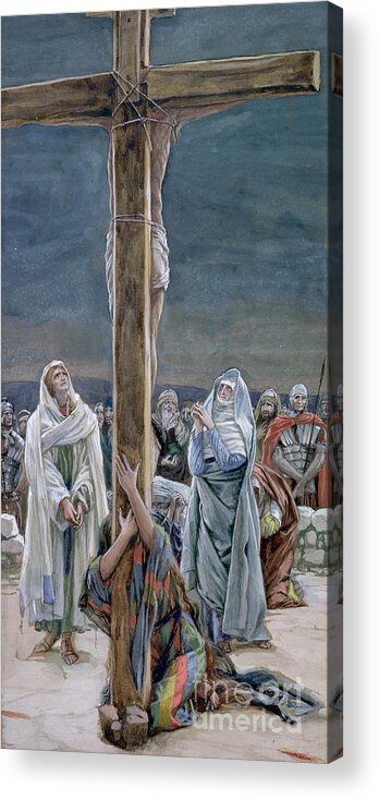 Stabat Acrylic Print featuring the painting Woman Behold Thy Son by Tissot