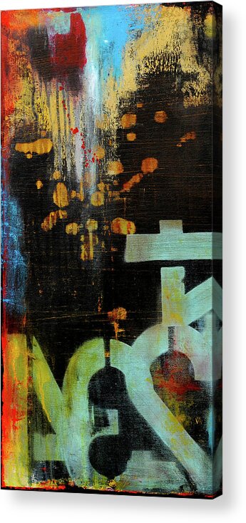 Abstract Acrylic Print featuring the painting Out Numbered I #1 by Erin Ashley