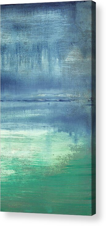Abstract Acrylic Print featuring the painting Blue Bayou II #2 by Jennifer Goldberger