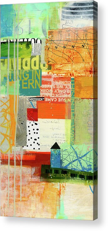 Abstract Art Acrylic Print featuring the painting Fact Check #9 by Jane Davies