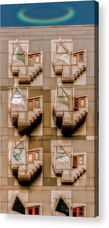 Windows Acrylic Print featuring the photograph The thinking rooms Cloudy Sky by Micah Offman