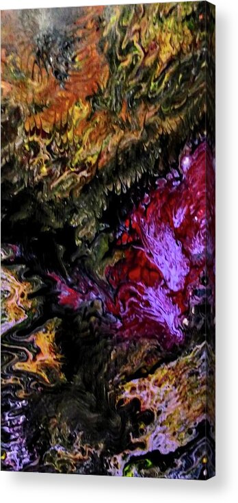 Hills Acrylic Print featuring the painting Abstract Hills by Anna Adams
