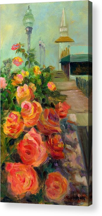Flower Acrylic Print featuring the painting Love Blooms by Susan Hensel